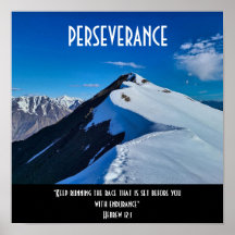 Perseverance Motivational Scripture Poster