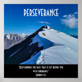 Póster Perseverance Motivational Scripture Poster