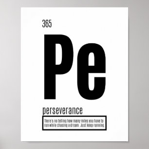 Póster Perseverancia - Elementos fundamentales del éxito