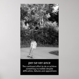 Póster Perseverancia sobre la Longboard