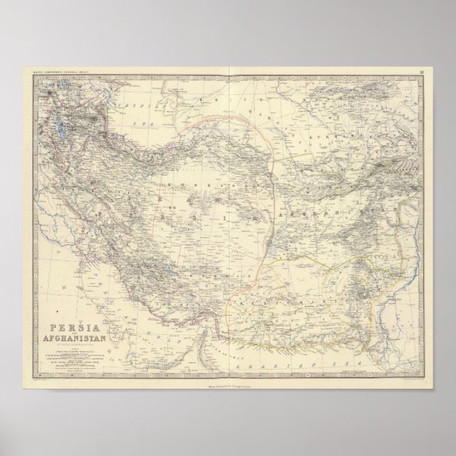 Póster Persia, Afganistán (Frente)