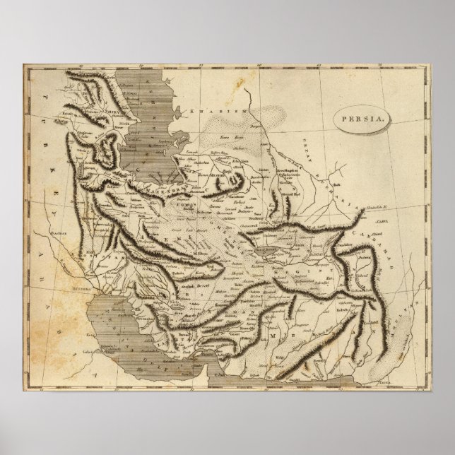 Póster Persia Map by Arrowsmith (Frente)