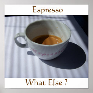 Póster Persianas del café express