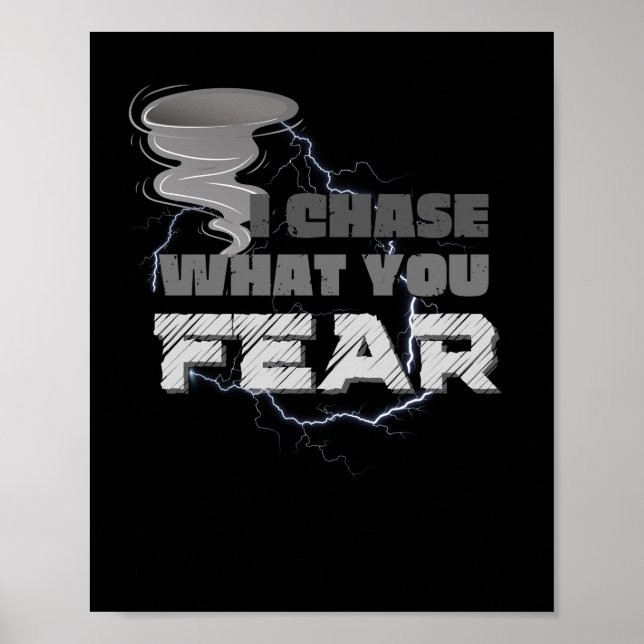 Póster Persigo Lo Que Temen Tornado Chaser (Frente)
