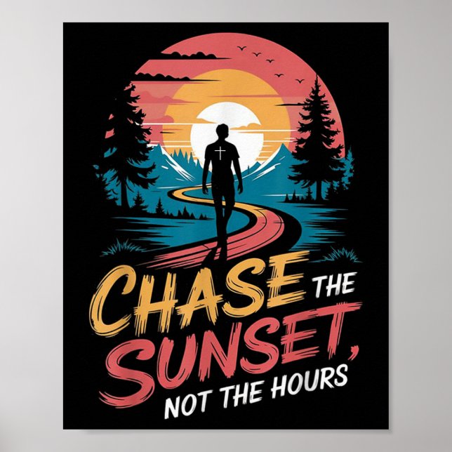 Póster Persigue el atardecer, no las horas  (Frente)