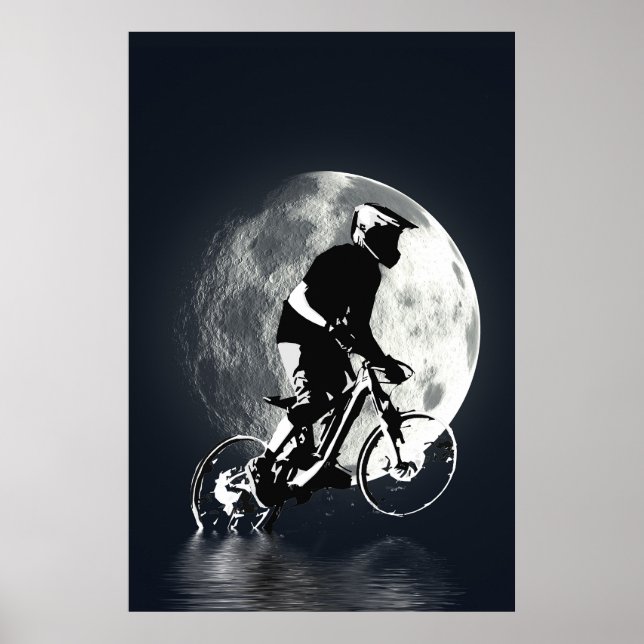 Póster Persiguiendo a la luna - Montaña Biker (Frente)