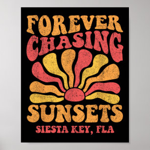Póster Persiguiendo atardeceres por siempre Playa Siesta 