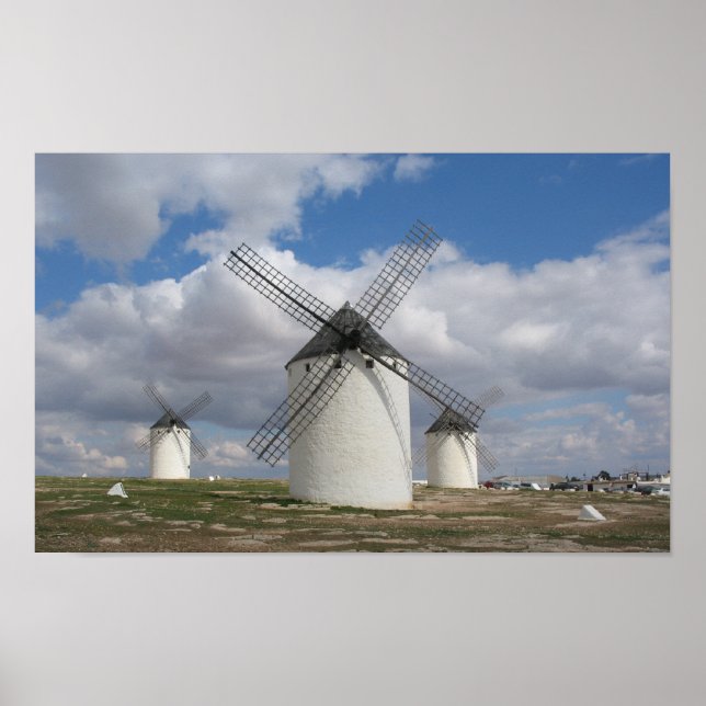 Póster Persiguiendo molinos de viento V - Imprimir (Frente)