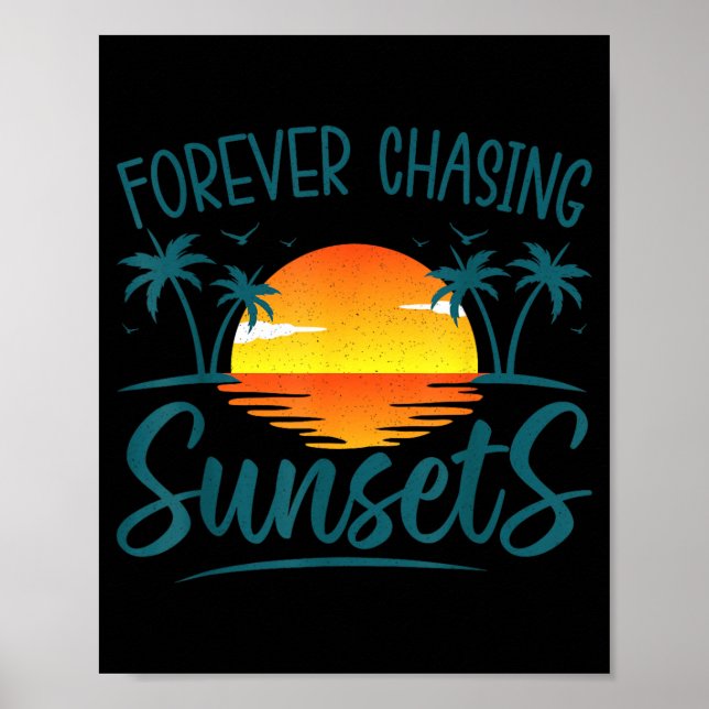 Póster Persiguiendo para siempre el sol del atardecer de  (Frente)