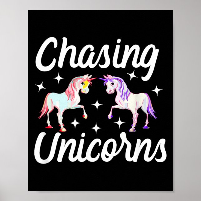 Póster Persiguiendo Unicornios Mágicos (Frente)
