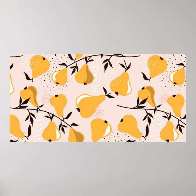 Póster Persiste un fondo de patrón impecable. Línea de tr (Frente)