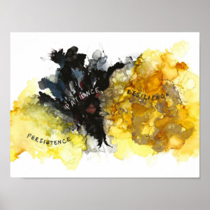 Póster Persistencia, paciencia y resistencia 13 x 10"