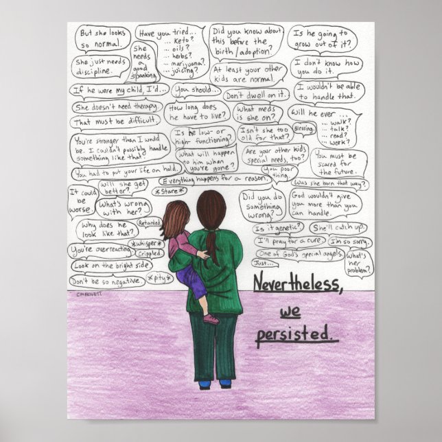 Póster Persistimos (Padres de niños con discapacidades) (Frente)