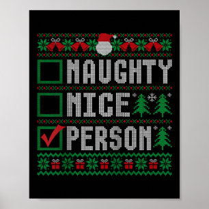 Póster Persona Apellido Navidad Travieso Agradable Person