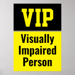 Póster Persona con discapacidad visual VIP