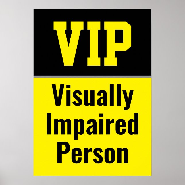 Póster Persona con discapacidad visual VIP (Frente)
