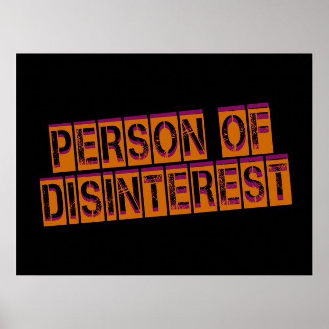 Póster Persona de poco interés (Frente)