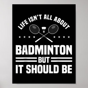 Póster Persona del deporte de bádminton Juego Deportista
