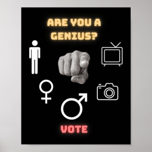 Póster Persona Mujer Hombre Cámara Tv