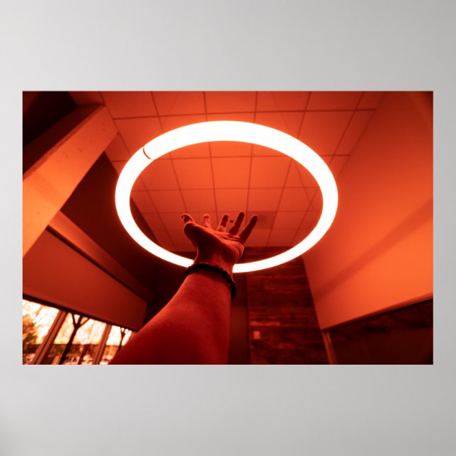 PÓSTER PERSONA QUE LLEGUE A LA LÁMPARA DE FLUORESCENT DE  (Frente)