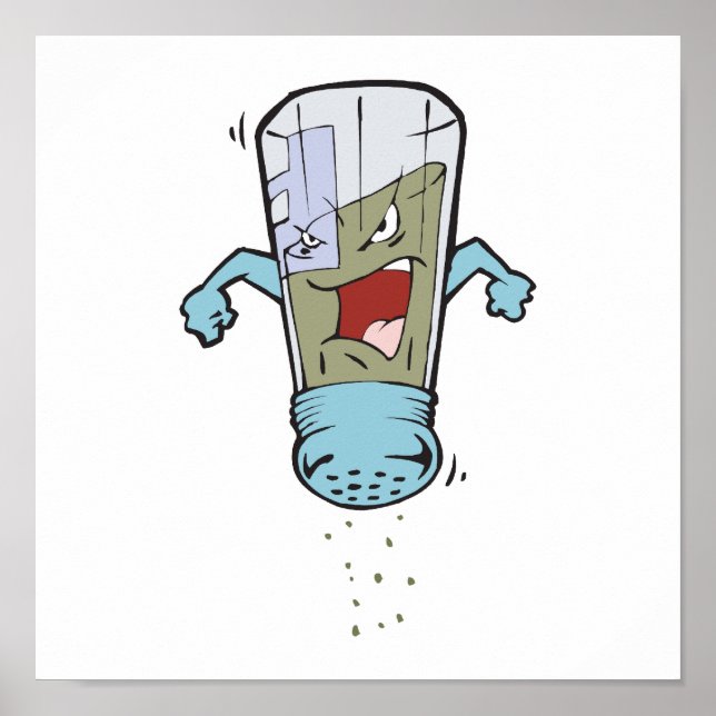 Póster personaje de caricatura de chispas de pimienta div (Frente)