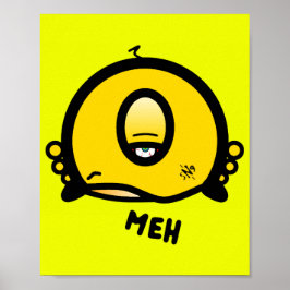 Póster Personaje de dibujos animados criatura extraña con