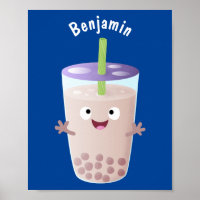 Personaje de dibujos animados de Cute happy bubble