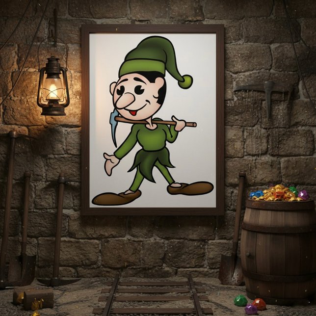 Póster Personaje de Enano Verde con Pico (Subido por el creador)