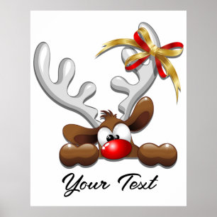 Póster Personaje de Navidades divertidos y desconcertados