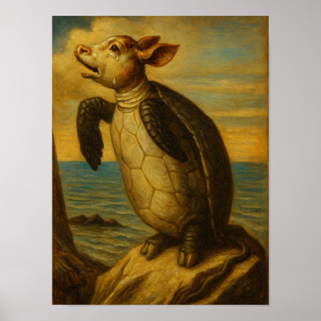 Póster Personaje Tortuga Falsa de Lewis Carroll (Frente)