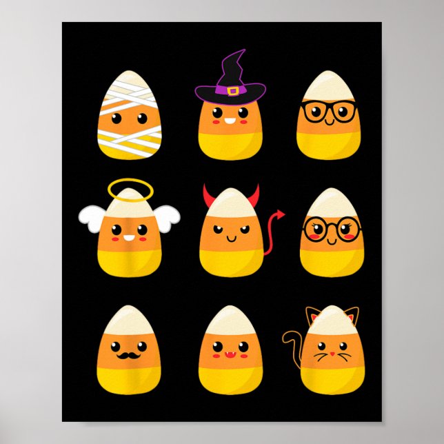 Póster Personajes con disfraces de maíz con vaina - Niño  (Frente)