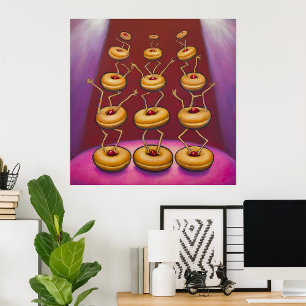 Póster Personajes De Aroma De Danza De Donuts