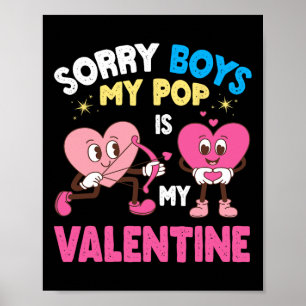 Póster Personajes de corazón lindos Lo siento chicos mi p