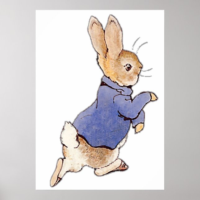 Póster Personajes de guardería Peter Rabbit Beatrix Potte (Frente)