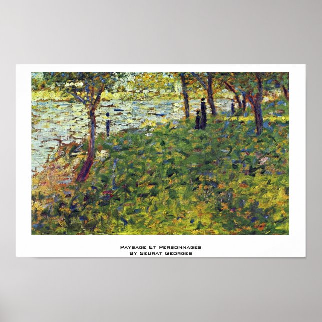 Póster Personajes De Paysage Et De Seurat Georges (Frente)