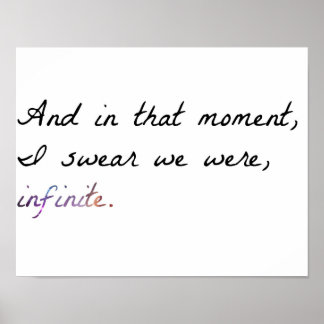 Póster Personajes de ser Poster de citas de Wallflower