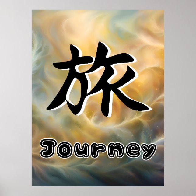 Póster Personajes japoneses de viaje (Frente)