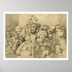 Póster Personajes literarios reunidos alrededor del Medal