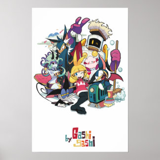 Póster Personajes originales de Gashi-gashi.