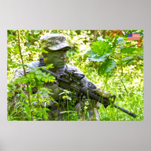 PÓSTER PERSONAL DE COMBATE DE EE.UU.
