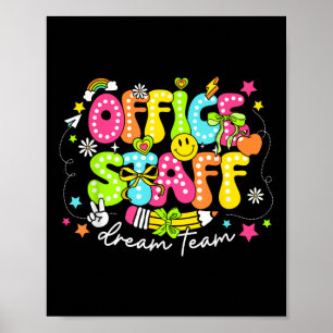 Póster Personal De Office Dream Team First Day Retro