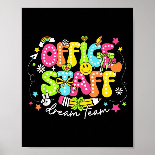 Póster Personal De Office Dream Team First Day Retro (Frente)