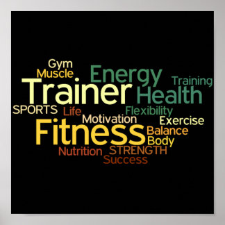Póster Personal Trainer or Fitness Center Poster