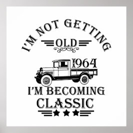 Póster Personaliazada fiesta de sesenta años de antigüeda