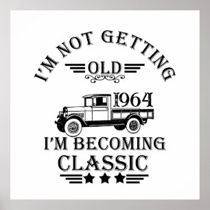 Póster Personaliazada fiesta de sesenta años de antigüeda