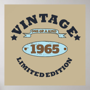 Póster Personaliazada fiesta de sesenta años de antigüeda