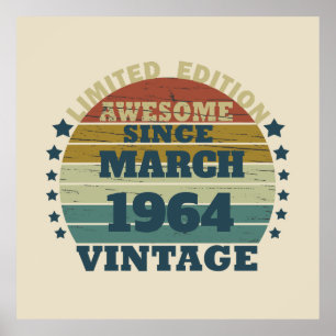 Póster Personaliazada fiesta de sesenta años de antigüeda