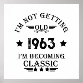 Póster Personaliazada fiesta de sesenta años de antigüeda