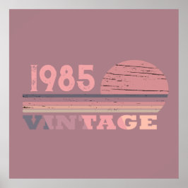 Póster Personaliazado cuarenta fiesta de 40 años