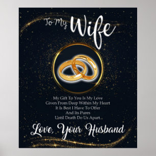 Póster Personalice El Regalo Para La Esposa De Un Esposo